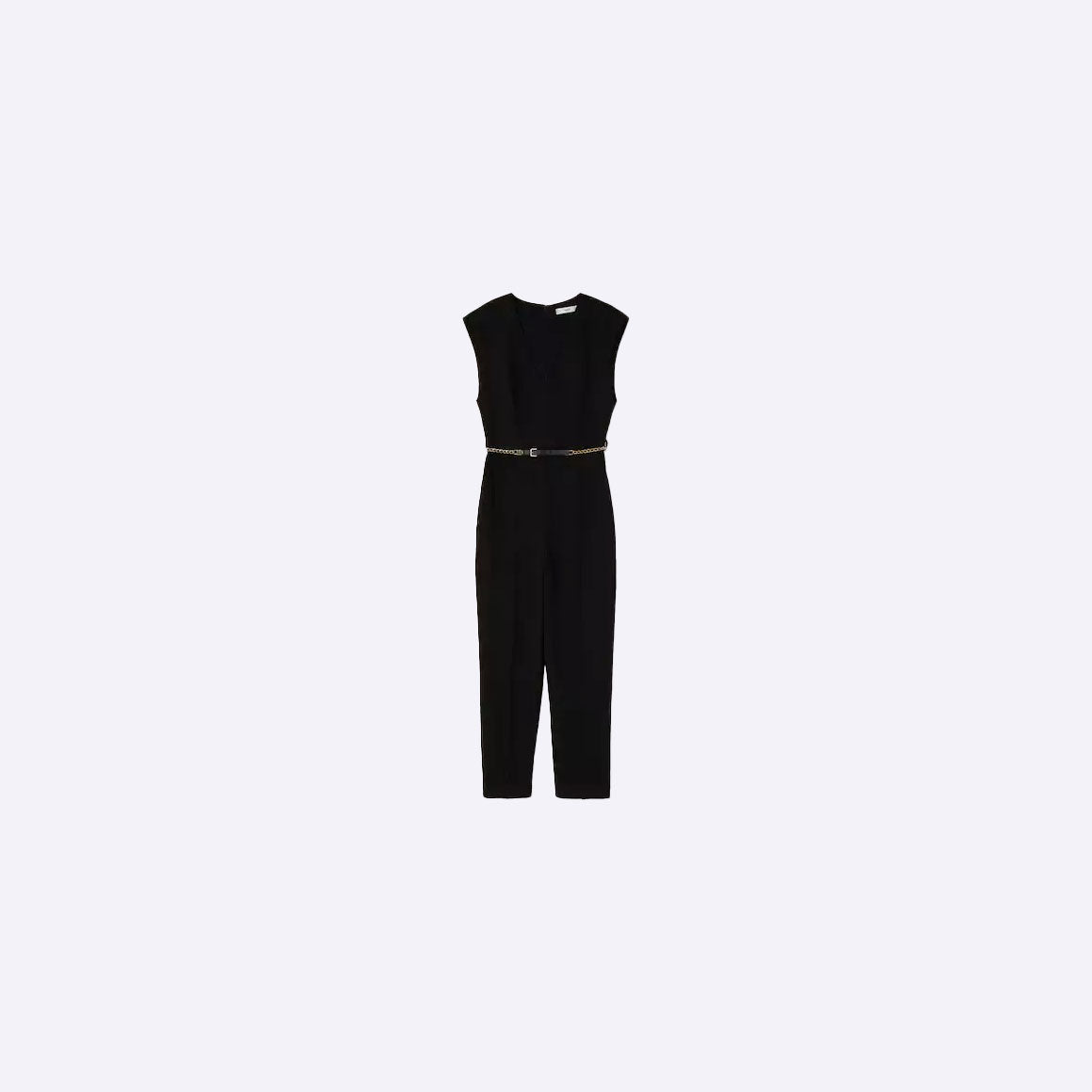 Black Solid Jumpsuit