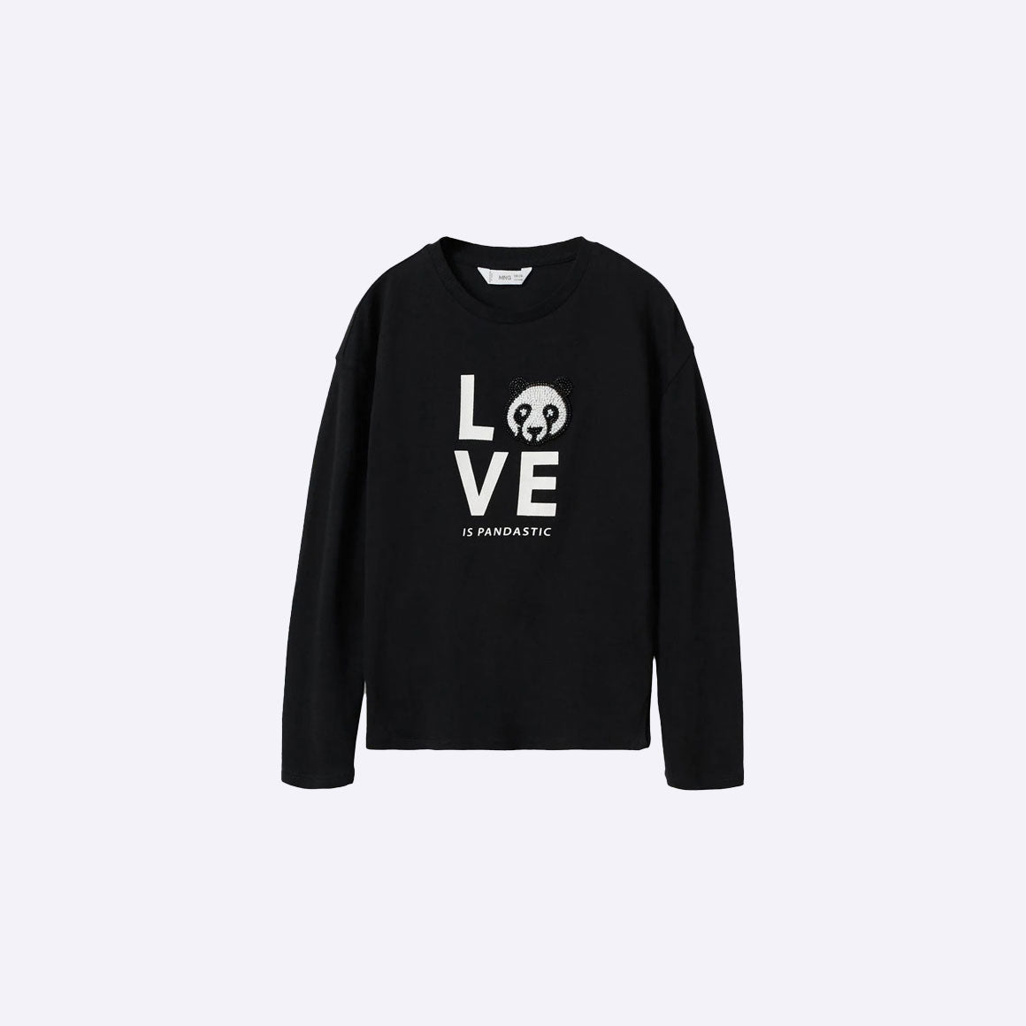 Long-sleeved t-shirt with beads