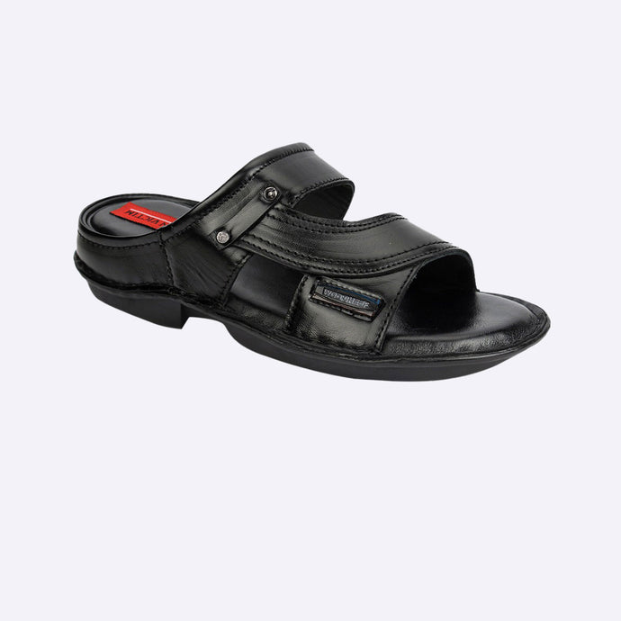 Men Black Leather Sandals