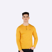 Load image into Gallery viewer, Men Mustard Yellow Neck T-shirt